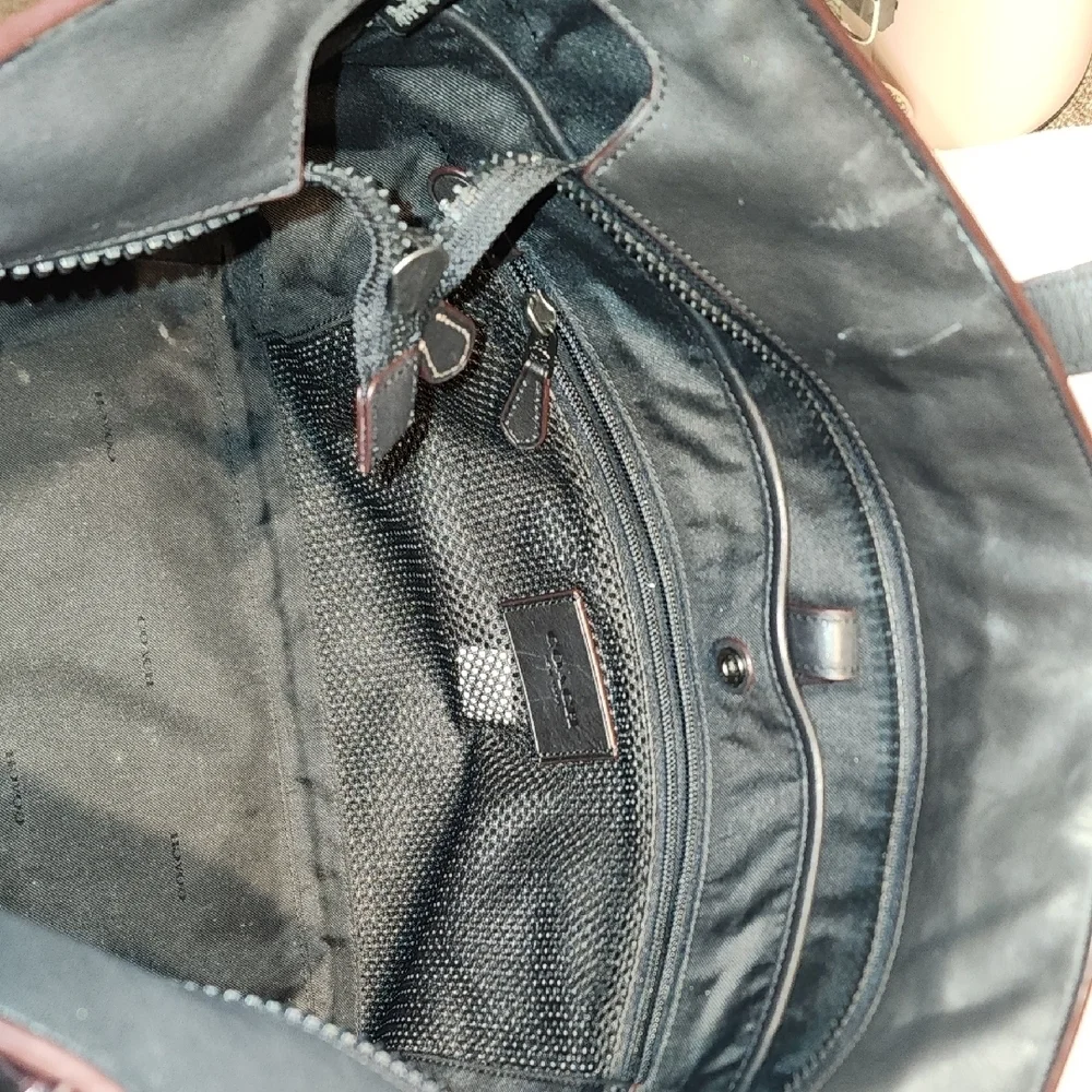 Coach Black Leather Laptop Tote